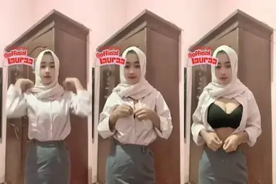 Ukhti Laura Hijab Seragam Sekolah Di Kamar